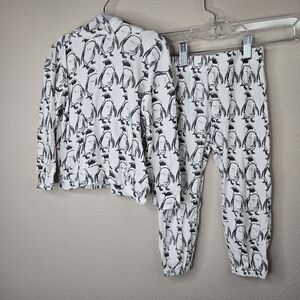 Kate Quinn Black and White Penguin Black And White Pajama Set